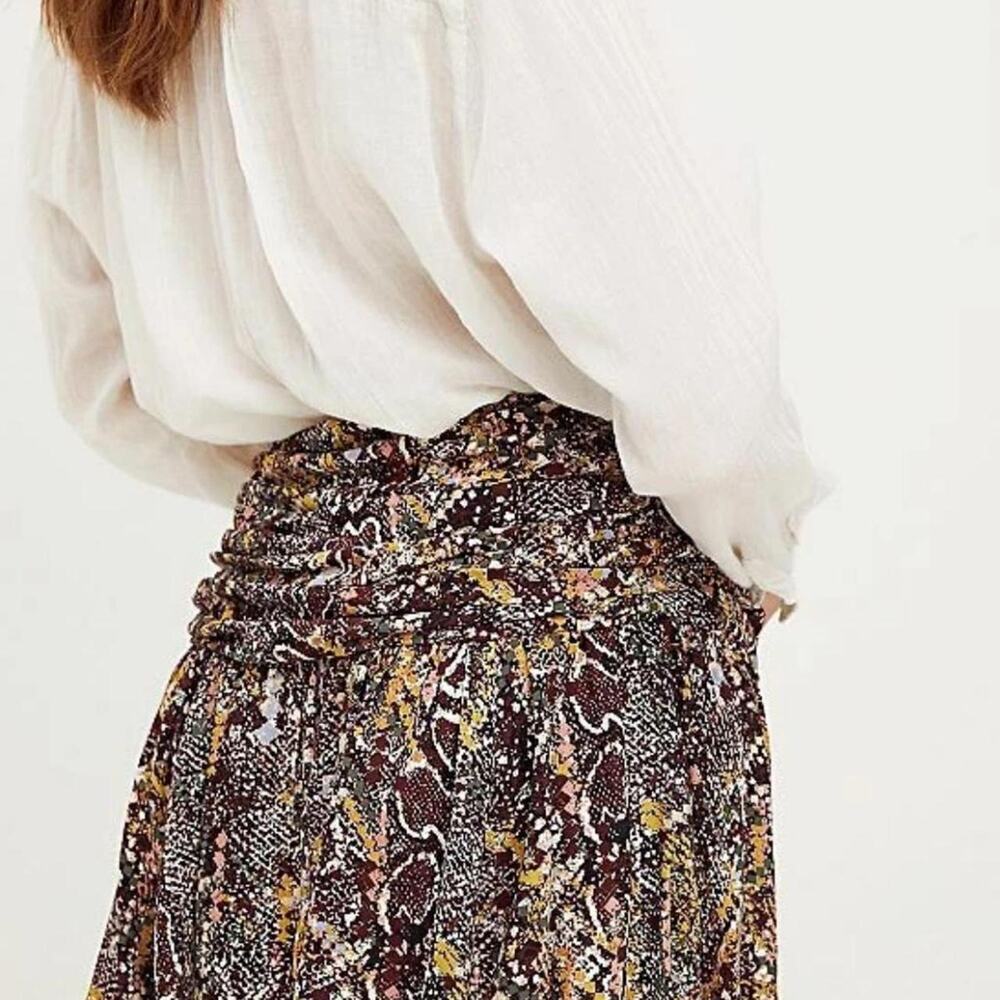 Free People snake print mini skirt size women's 0